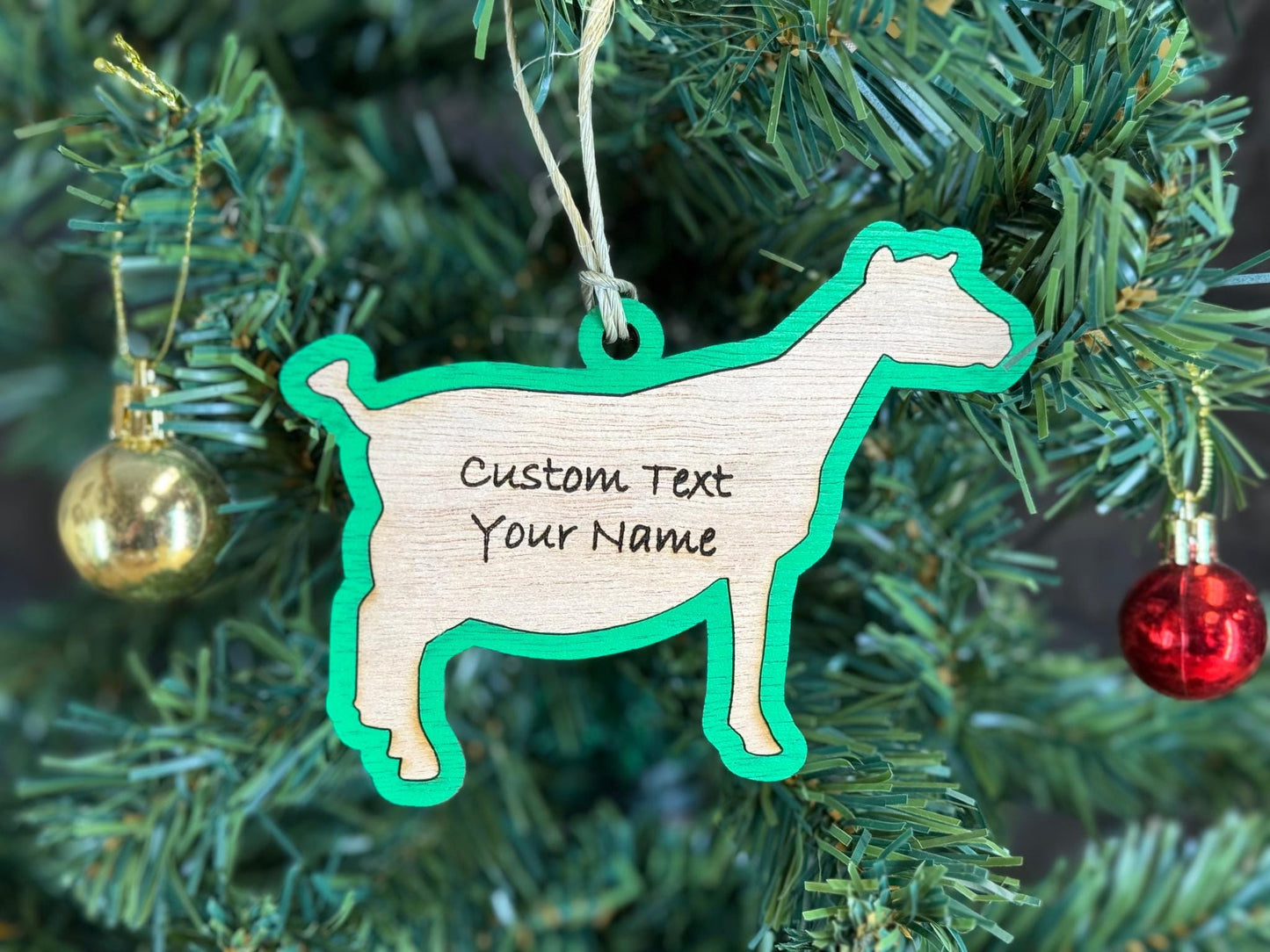 Goat-Nigerian Dwarf Goat Ornament for Goat Lovers on Christmas. Good for a Buyers Gift, Thank you Gifts, Goat Gift or for Goat Mom