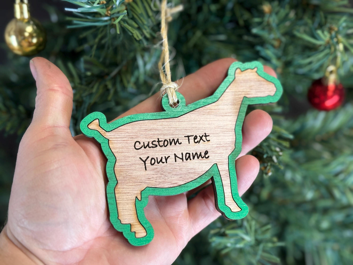 Goat-Nigerian Dwarf Goat Ornament for Goat Lovers on Christmas. Good for a Buyers Gift, Thank you Gifts, Goat Gift or for Goat Mom