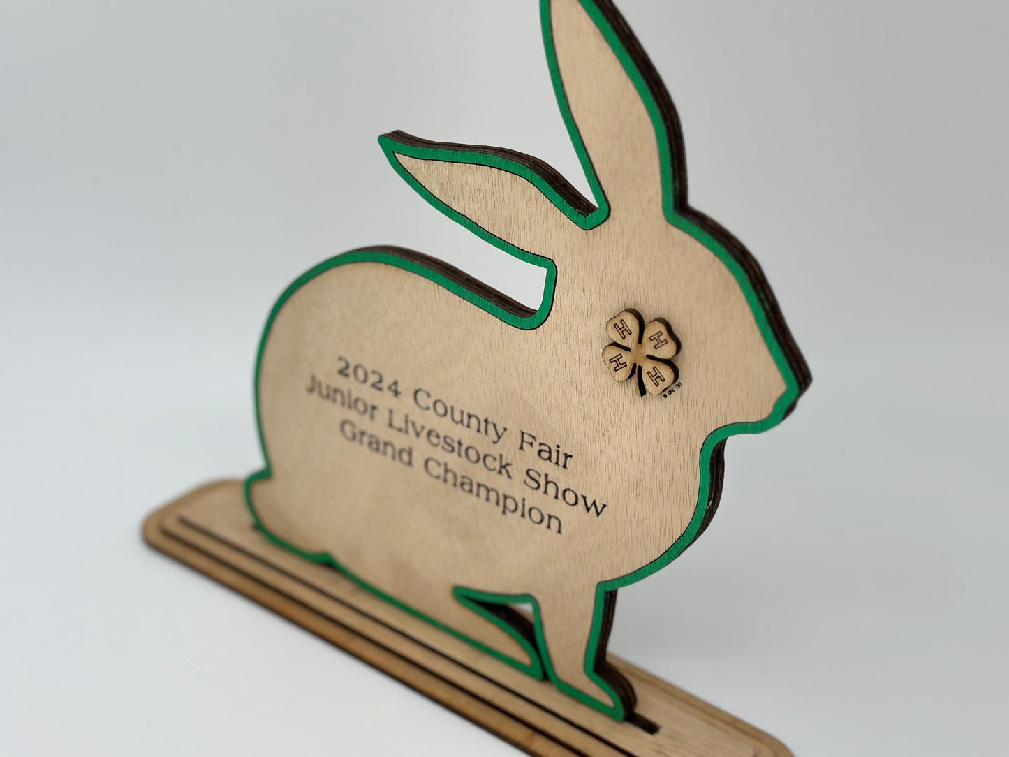 Rabbit Show Award for livestock show expo 4H 4-H Trophy