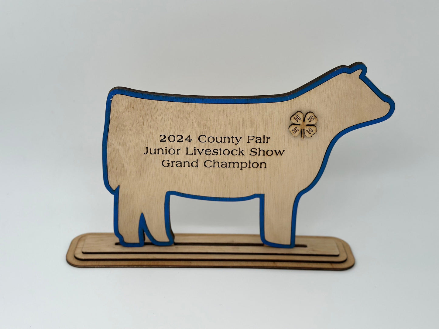 Cattle-Heifer Show Award for livestock shows Cow Bovine Cattle 4H 4-H Trophy