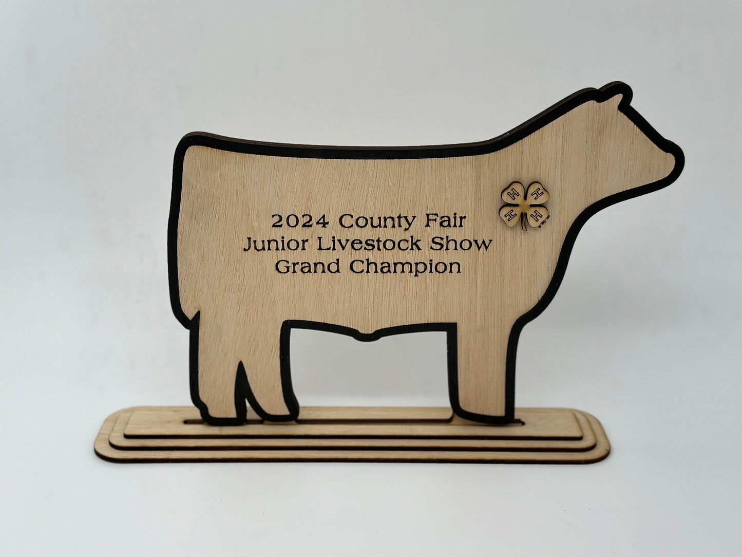 Cattle-Steer Show Award for livestock show expo 4H 4-H Trophy Cow Bovine Cattle Market