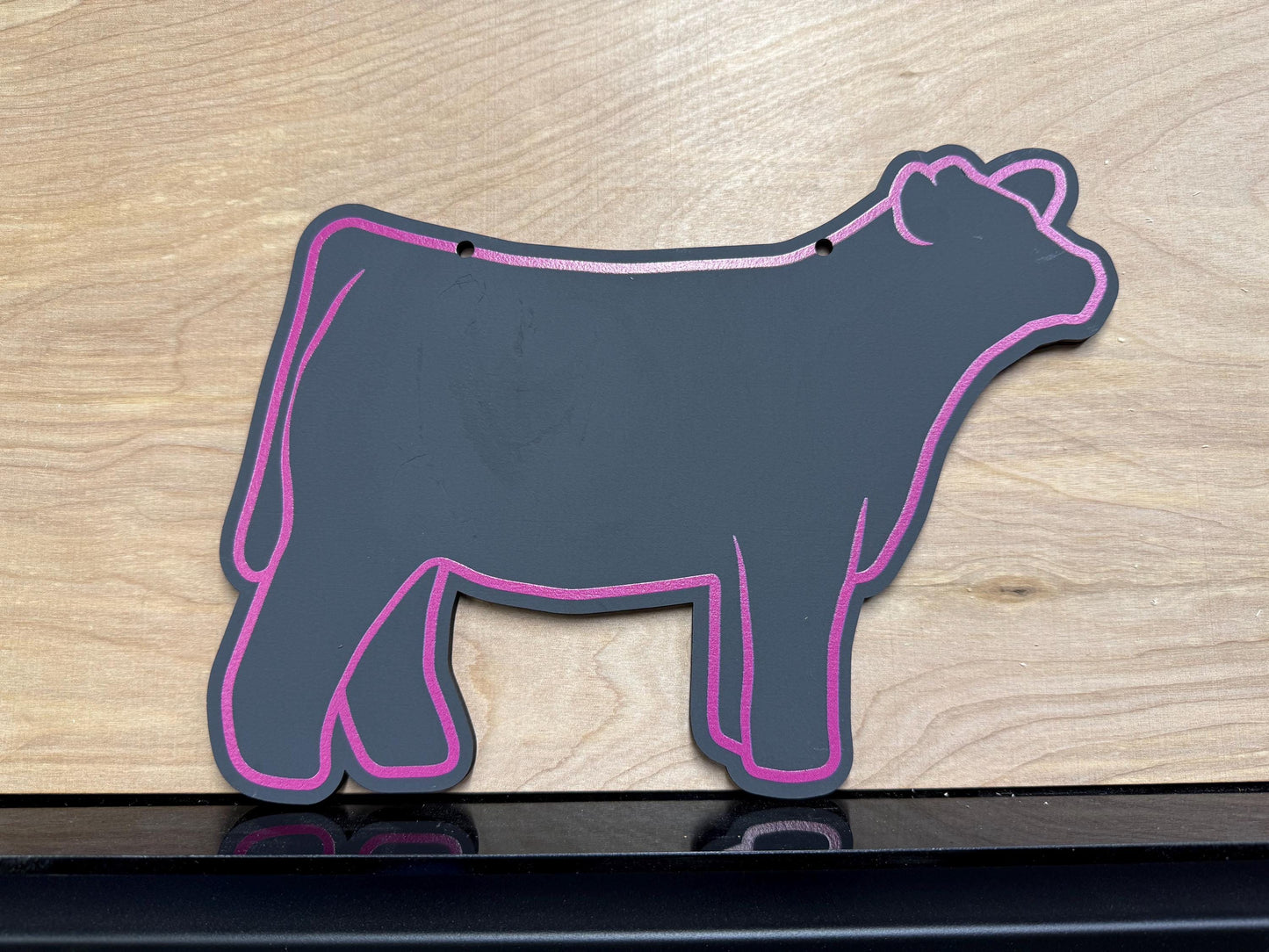 Market steer Chalk stall sign for livestock shows or county fairs cattle sign