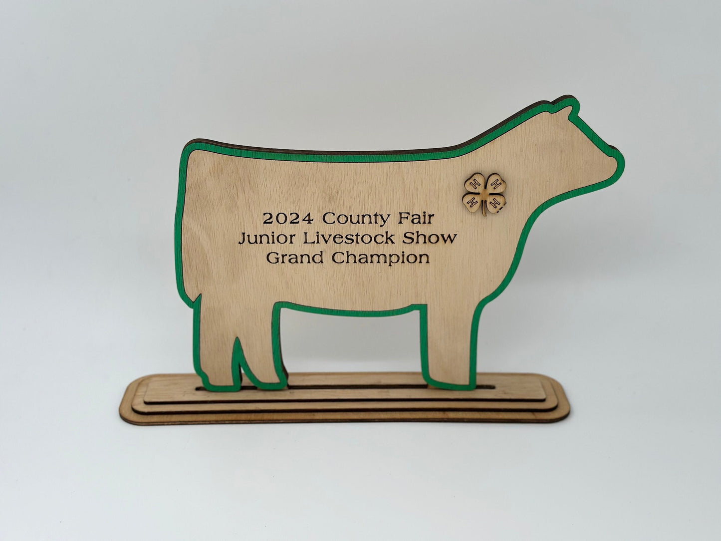 Cattle-Heifer Show Award for livestock shows Cow Bovine Cattle 4H 4-H Trophy