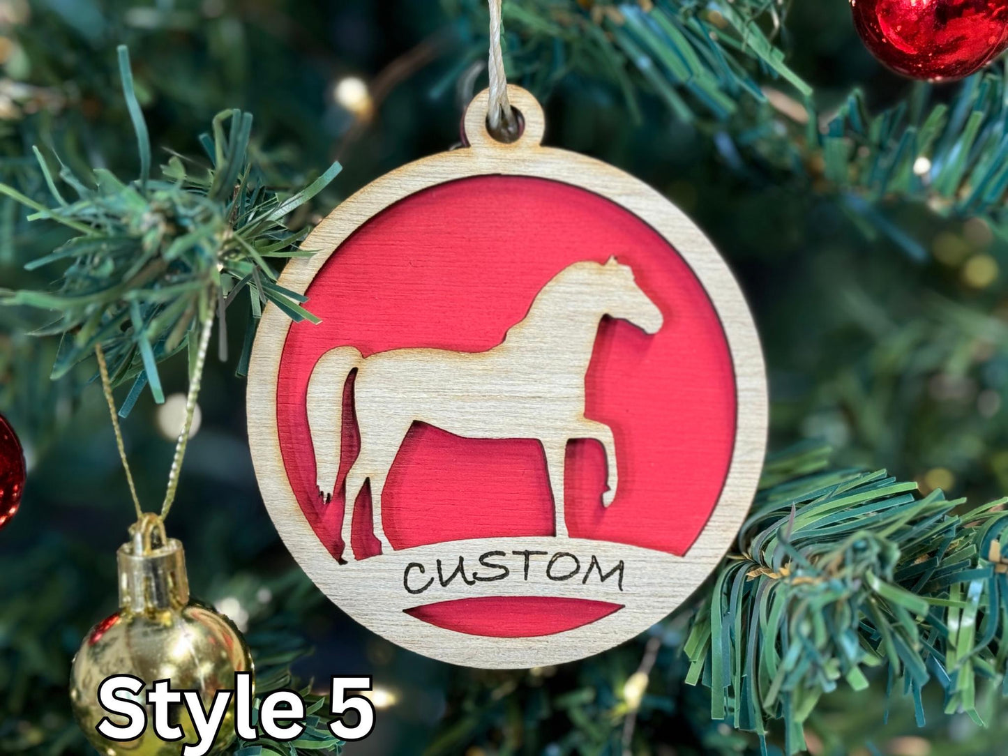 Horse Ornaments for Christmas, livestock, animal, farm, rustic, wooden, gift idea, award, Equine, Mare, Stallion, Mustang, Hunter Jumper