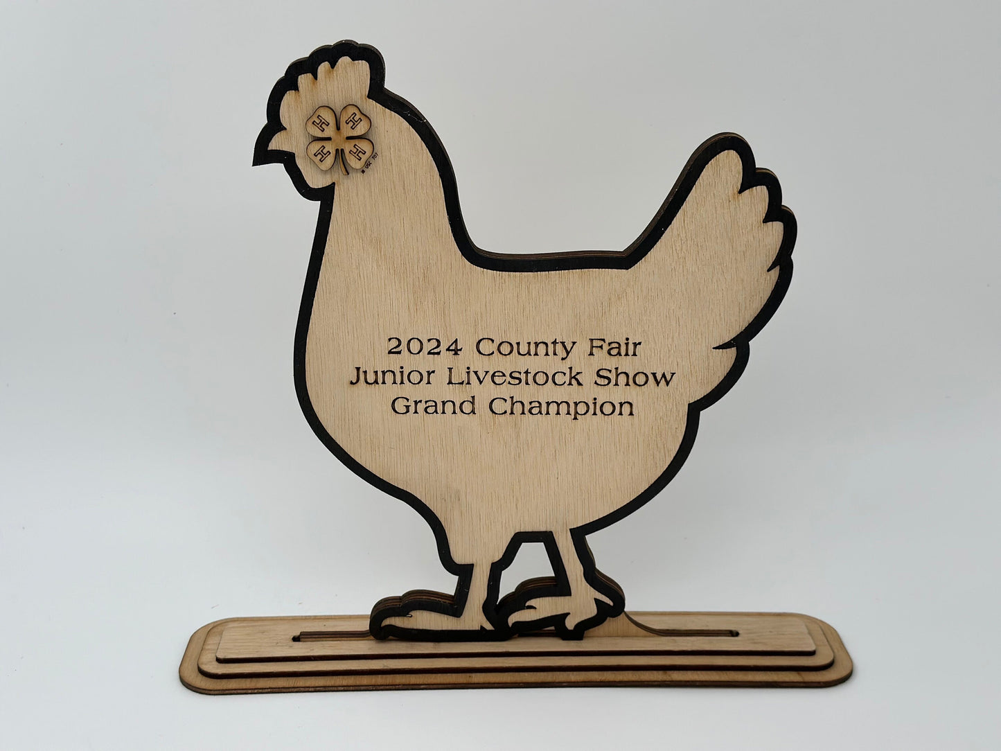 Chicken Show Award for livestock show expo 4H 4-H Trophy market chicken