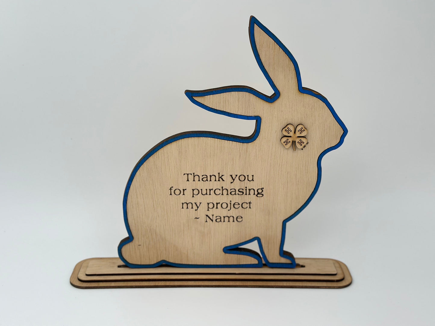 Rabbit Buyers Thank You Gift or Sponsor Gift Auctions Perfect County Fair Junior Livestock Show Award Trophy 4H Market