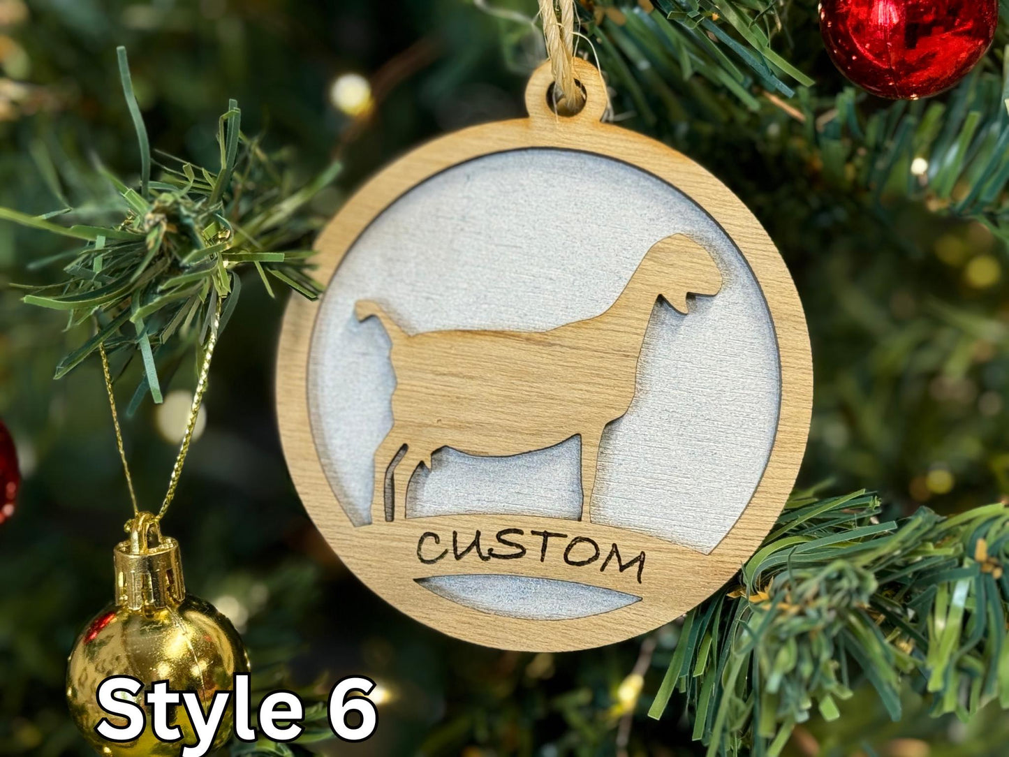 Goat Ornaments for Christmas, livestock, animal, farm, rustic, wooden, gift idea, award, thank you gift buyer gift Alpine Nigerian Nubian