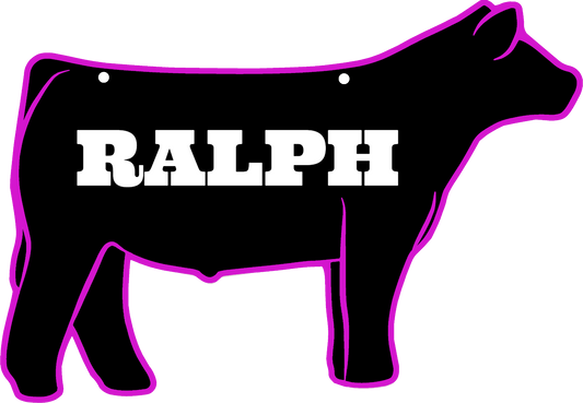 Custom Steer Stall Sign display image