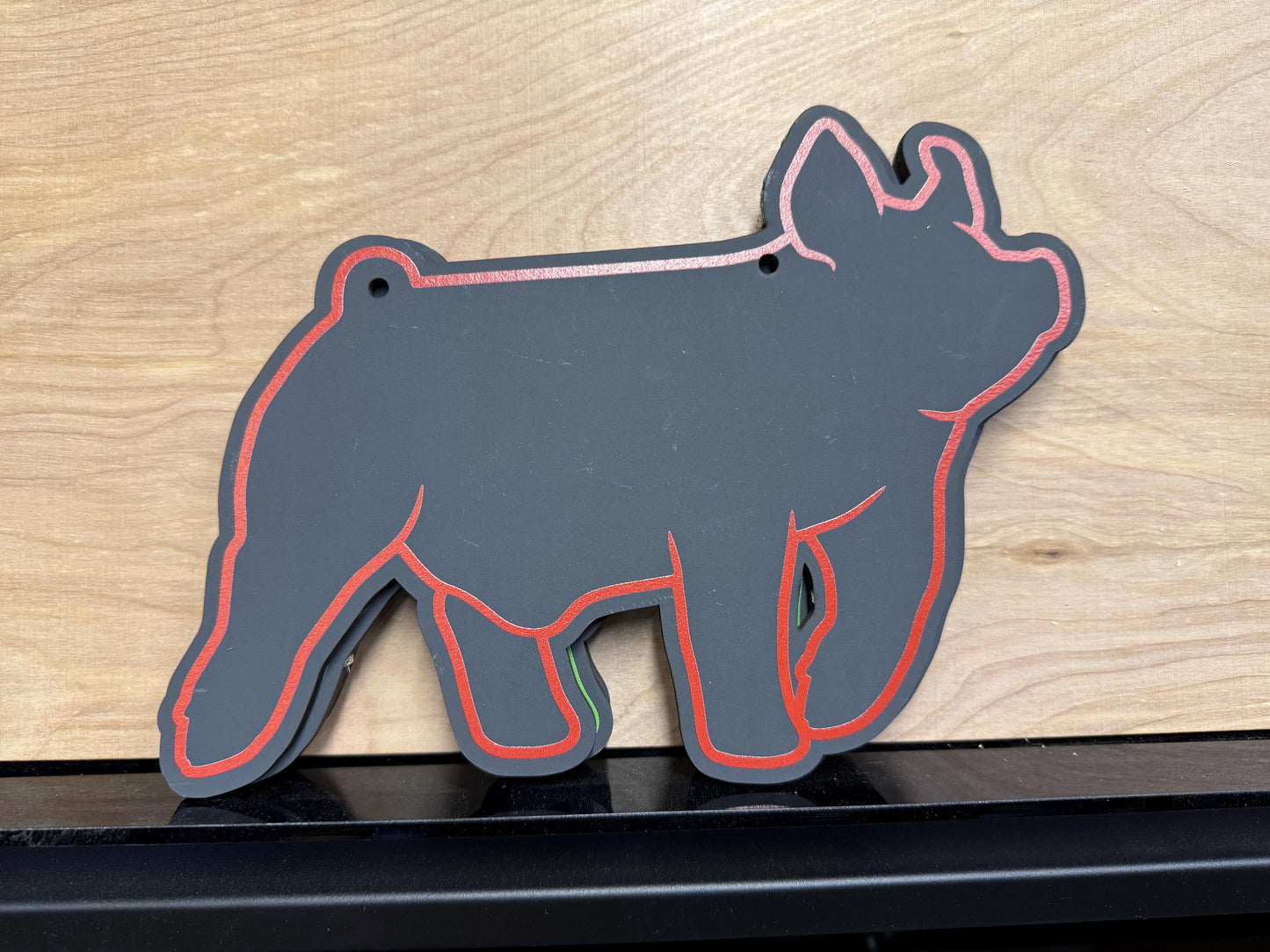 Chalk hog stall sign for livestock shows or county fairs market hog pig barrow