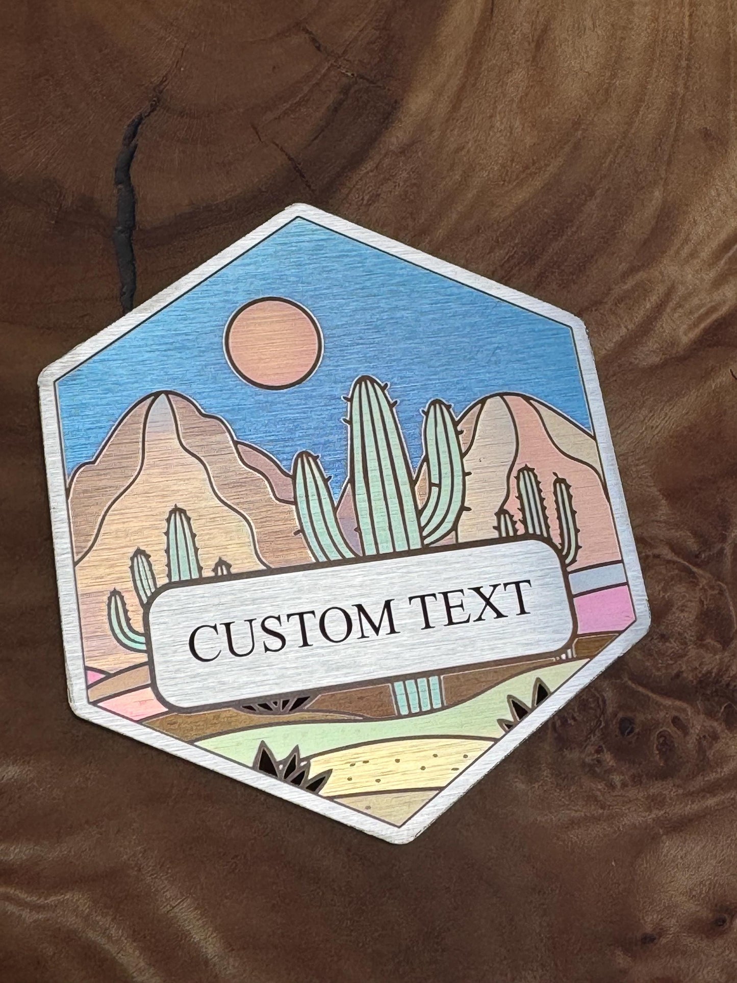 Custom Catan Desert Hex – Stainless Steel Replacement Piece for Settlers of Catan | Personalized Game Gift for Weddings or Housewarming