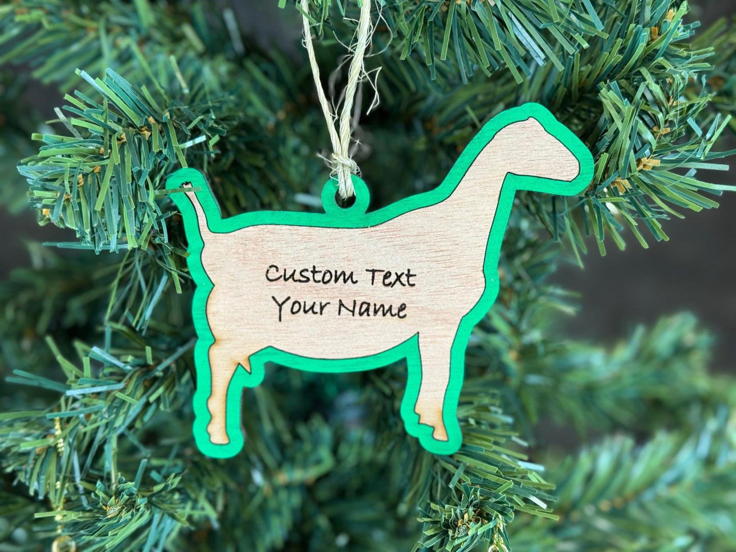 Goat-Lamancha Ornament for Goat Lovers on Christmas. Good for a Buyers Gift, Thank you Gifts, Goat Gift or for Goat Mom
