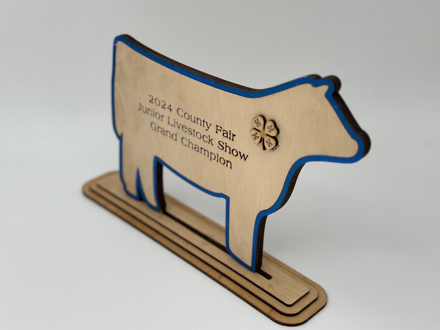 Cattle-Heifer Show Award for livestock shows Cow Bovine Cattle 4H 4-H Trophy