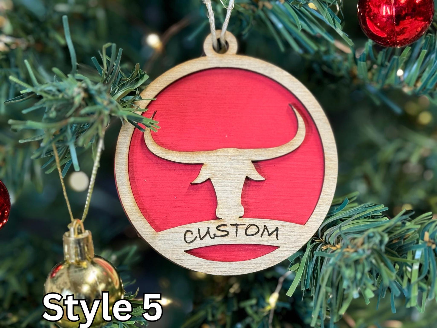Cattle Ornaments for Christmas, livestock, animal, farm, rustic, wooden, gift idea, award, Cow, Steer, Heifer thank you gift, buyers gift