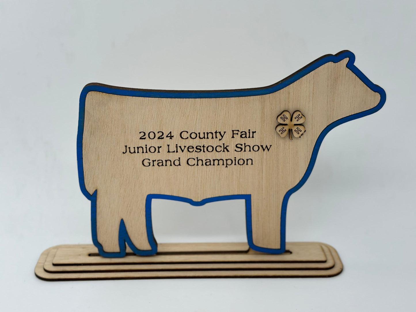 Cattle-Steer Show Award for livestock show expo 4H 4-H Trophy Cow Bovine Cattle Market
