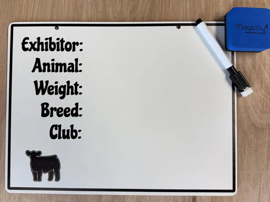 Livestock Show Whiteboard Sign for livestock shows