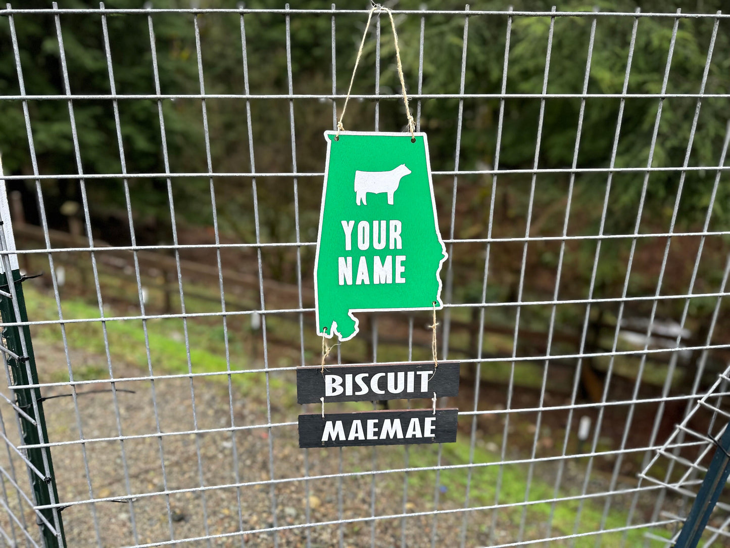 Custom State Farm Animal Name Tag: Livestock Stall Sign