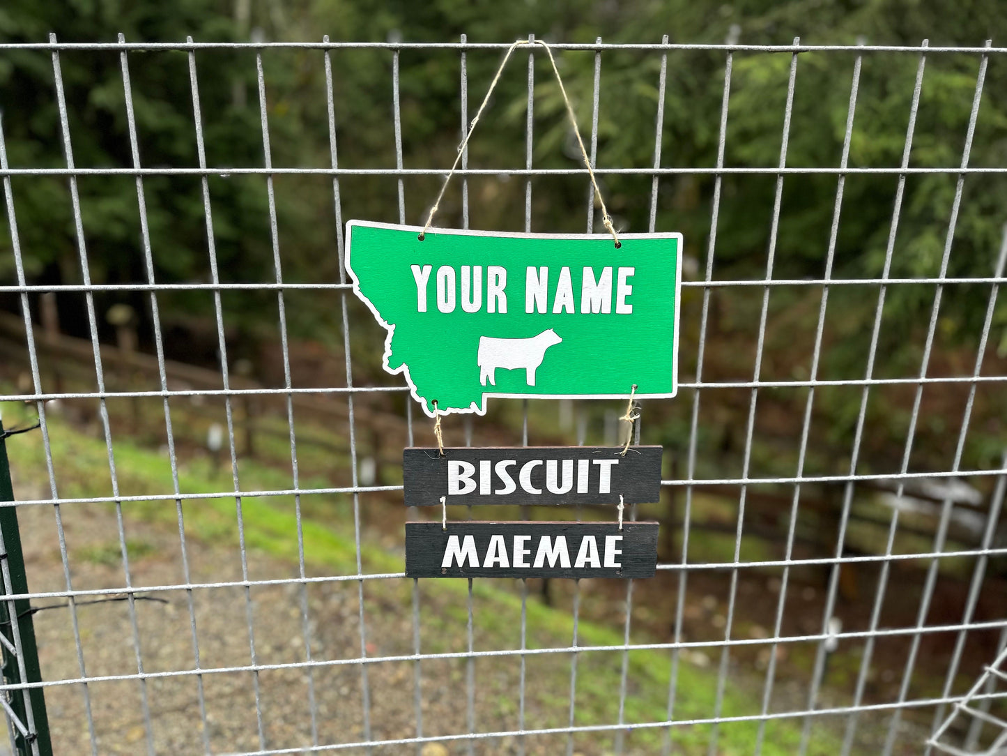Custom State Farm Animal Name Tag: Livestock Stall Sign