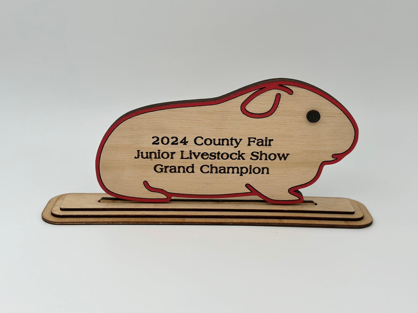 Cavy Show Award: Livestock Show Trophy, Personalized 4H Prize