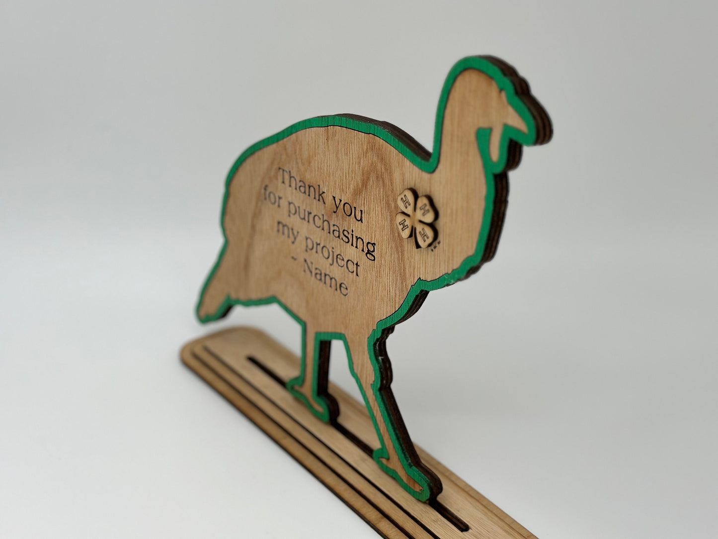 Personalized Turkey Trophy: Wooden Livestock Show Award, Buyer Thank You Gift