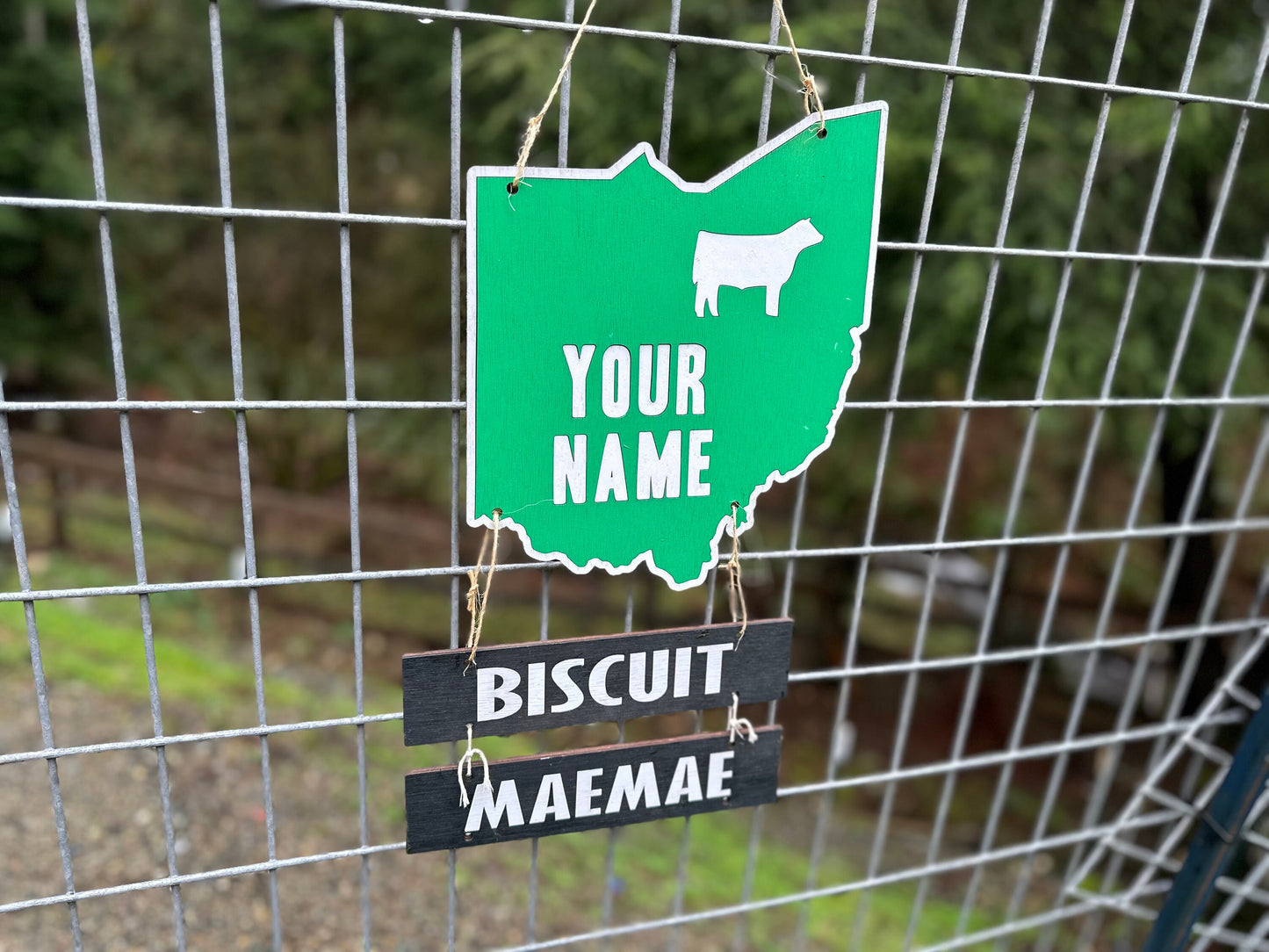 Custom State Farm Animal Name Tag: Livestock Stall Sign