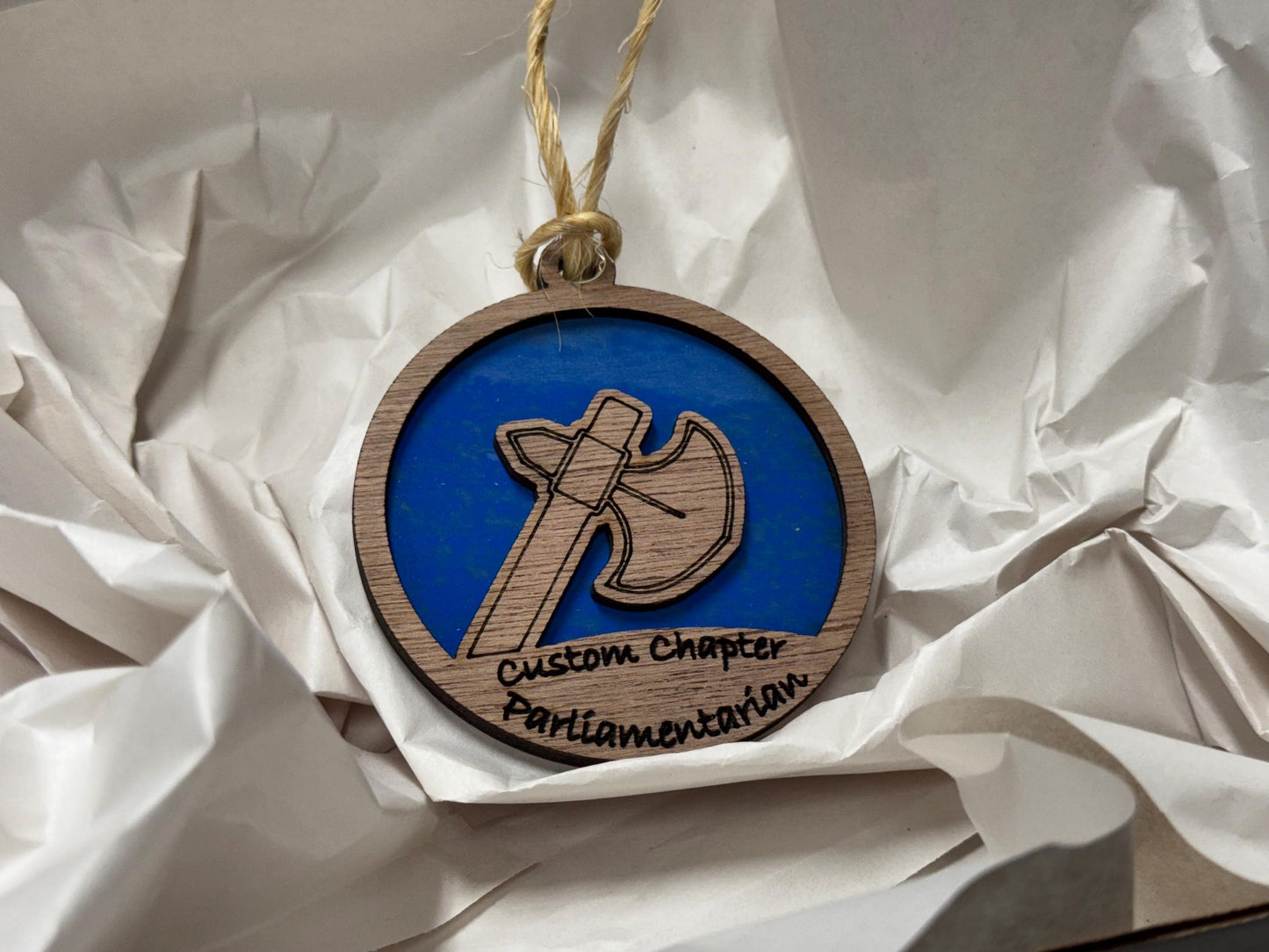 Chapter Officer Ornament: Custom Plywood Club Gift