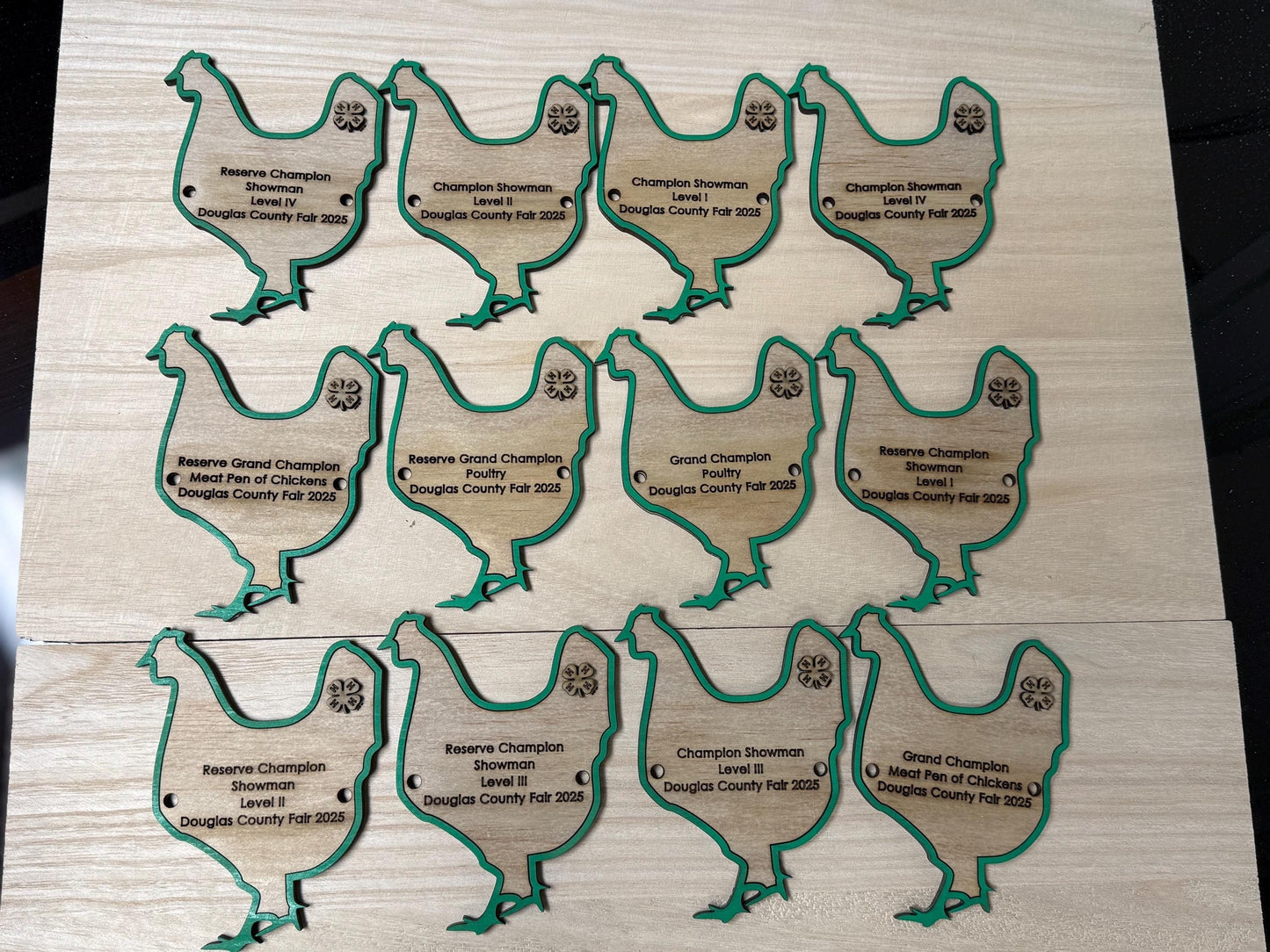 Chicken Cage Tag: 5" Pen Stall Name Plate for Poultry Shows