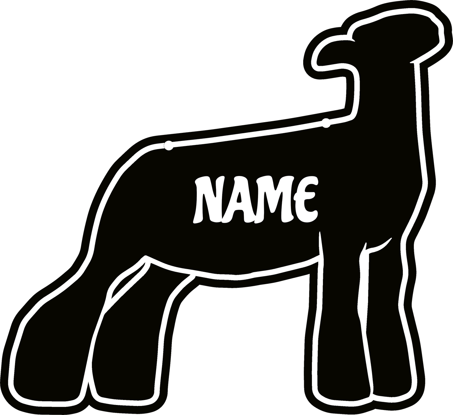 Market Ewe Lamb stall sign wether plastic and customizable