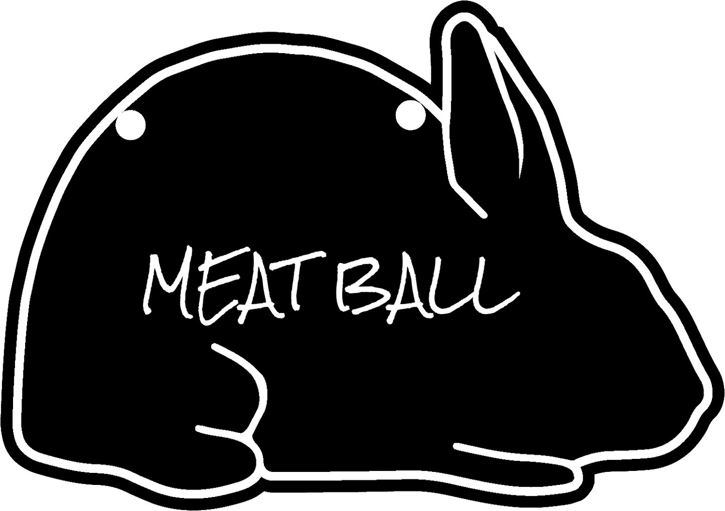 Plastic Rabbit Cage sign made from acrylic customizable