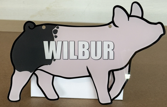 Custom Hog Stall Sign for livestock shows