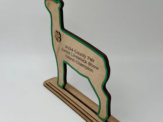 Lamb Show Award for livestock show expo 4H 4-H Trophy Market