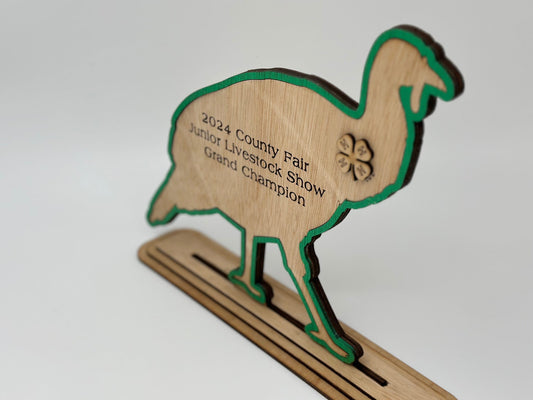 Turkey Show Award for  livestock show expo 4H 4-H Trophy