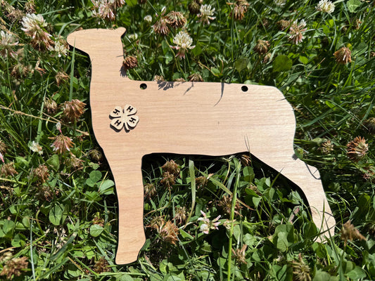 Lamb cutout for signs at fair show, blank lamb for custom sign decorations, market lamb stall sign