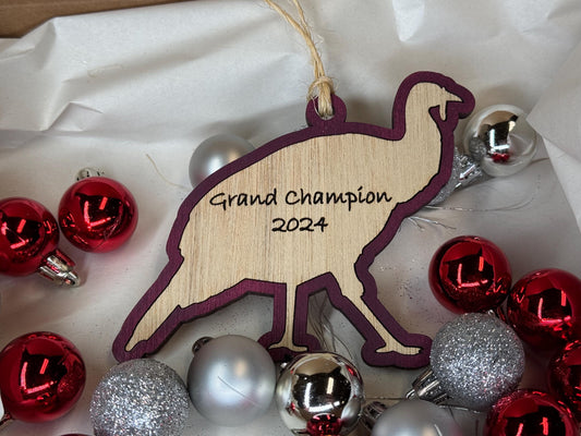 Turkey Ornament for Turkey Lovers on Christmas. Good for a Buyers Gift, Thank you Gifts, Turkey Gift