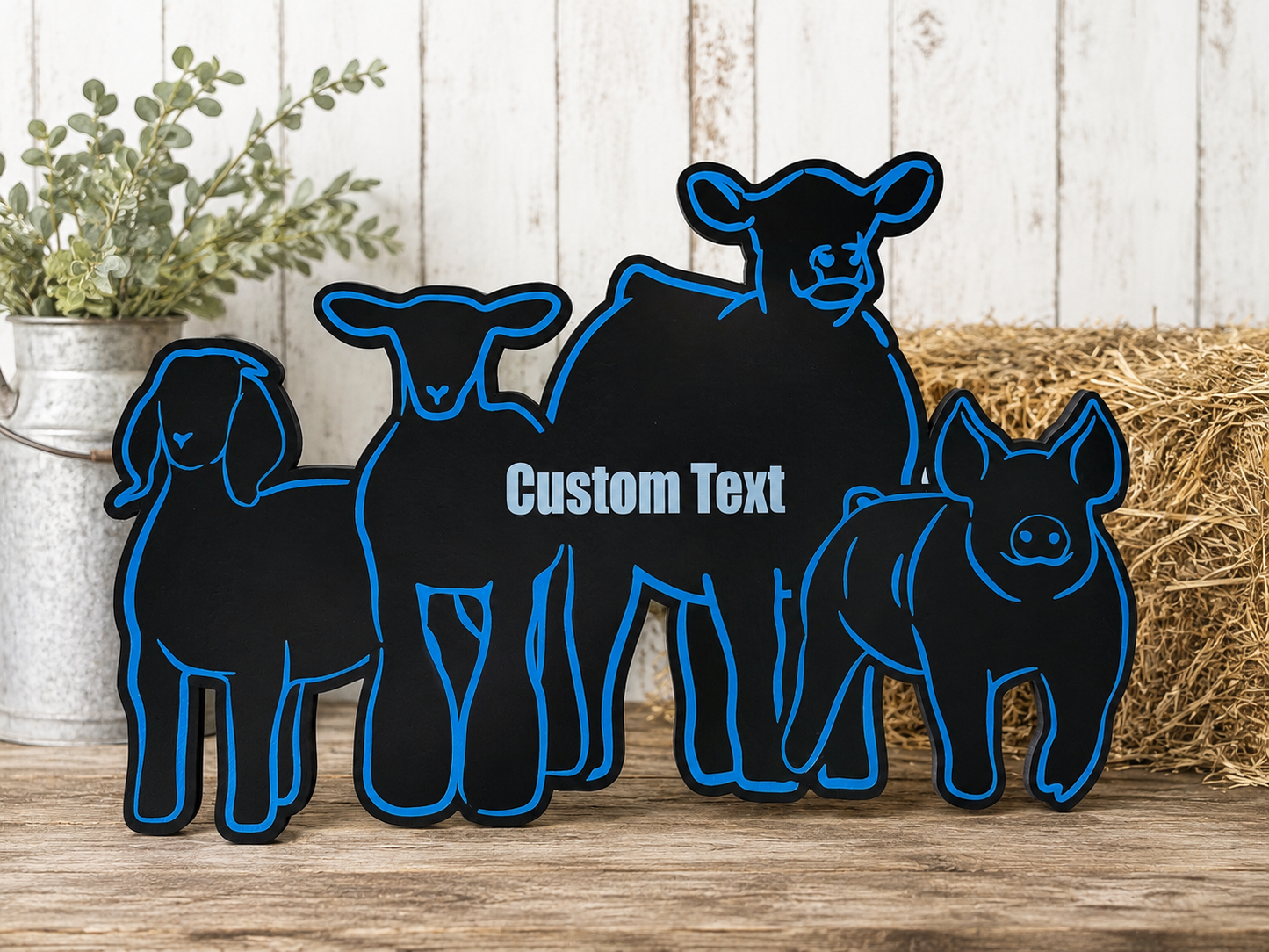 Custom Livestock Thank You Chalkboard Sign—perfect for market animal buyers, show sponsors, or signatures from supporters