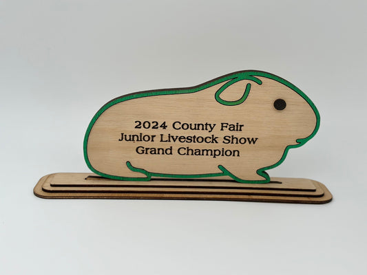 Cavy Show Award for  livestock show expo 4H 4-H Trophy