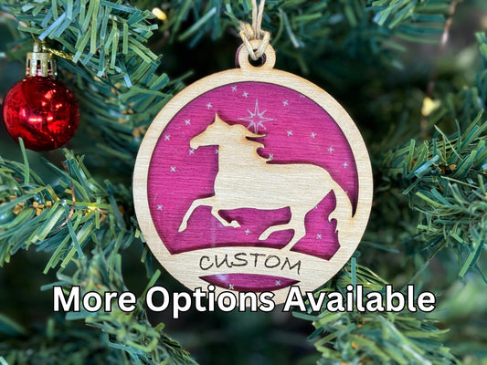 Horse Ornaments for Christmas, Thank you gift idea or 4H Club, livestock, animal, farm, rustic, wooden