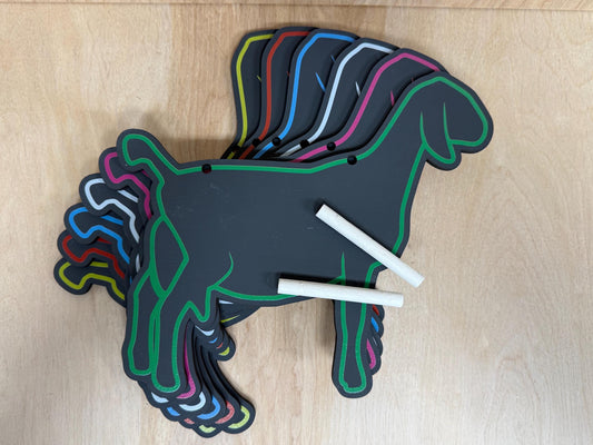 Nubian chalk stall sign for local shows or county fairs market