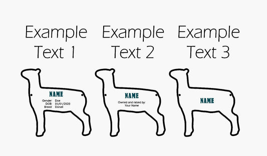 Lamb Stall tag or name plate label for fairs and livestock shows
