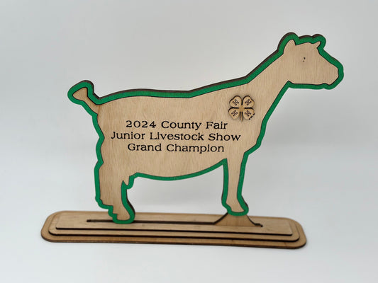Goat-Nigerian Dwarf Goat Show Award for  livestock show expo 4H 4-H Trophy