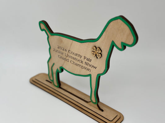 Goat-Nubian Dairy Goat Show Award for livestock show expo 4H 4-H Trophy