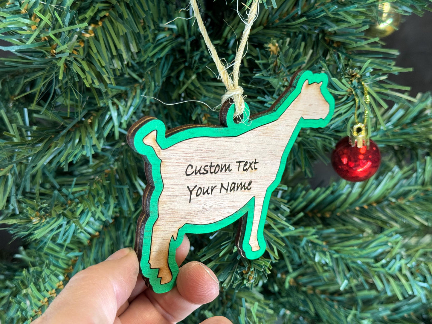 Goat-Nigerian Dwarf Goat Ornament for Goat Lovers on Christmas. Good for a Buyers Gift, Thank you Gifts, Goat Gift or for Goat Mom