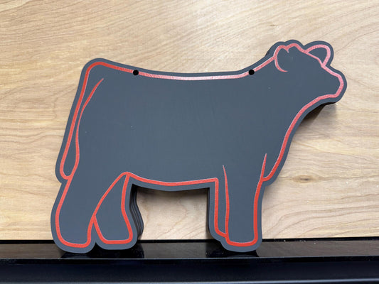 Market steer Chalk stall sign for livestock shows or county fairs cattle sign