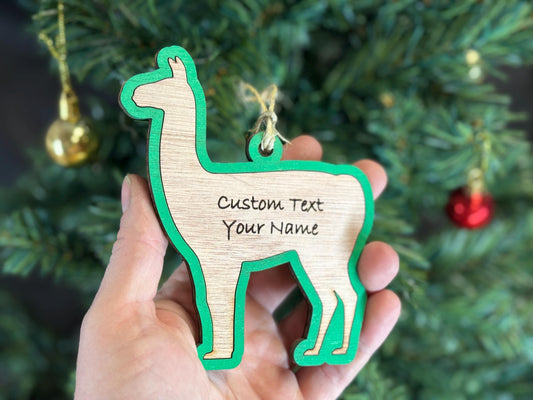 Llama Ornament for Llama Lovers on Christmas. Good for a Thank you Gift, Llama Gift or for Llama Mom