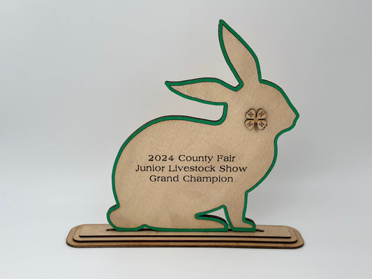 Rabbit Show Award for  livestock show expo 4H 4-H Trophy