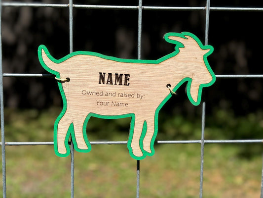 Goat-Pygmy Goat Stall tag or name plate label for fairs and livestock shows