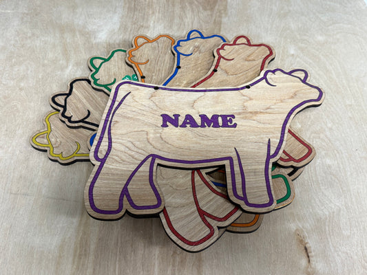 Heifer Stall Sign Customizable Wooden