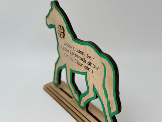 Horse Show Award for  livestock show expo 4H 4-H Trophy