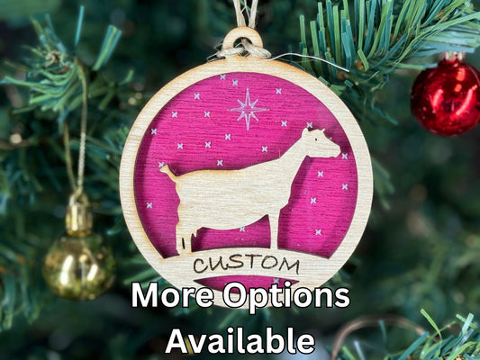 Goat Ornaments for Christmas, Thank you gift idea, Buyer Gift, or 4H Club, livestock, animal, farm, rustic, wooden