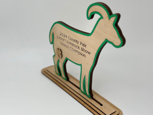 Goat-Pack Show Award for livestock show expo 4H 4-H Trophy