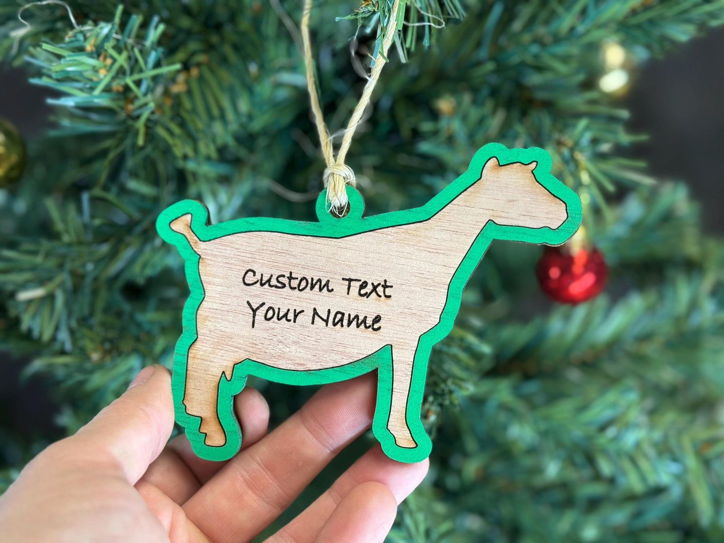 Goat-Nigerian Dwarf Goat Ornament for Goat Lovers on Christmas. Good for a Buyers Gift, Thank you Gifts, Goat Gift or for Goat Mom